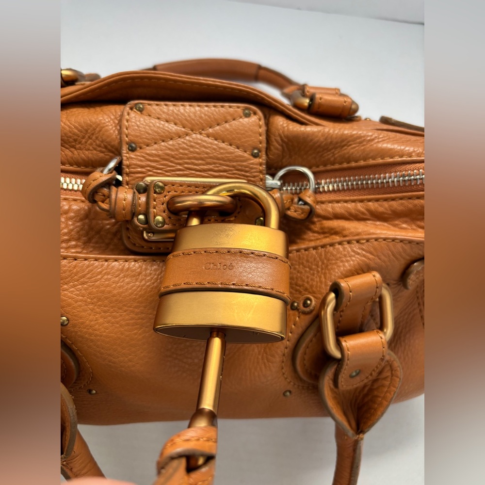 Chloe Paddington Satchel in Tan Leather Satchel with Gold Accents - Re-released - Picture 7 of 15